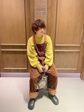 「RAGEBLUE（レイジブルー）のアイテム（オールインワン・サロペット）」を使った、原田 RAGEBLUEさん（メンズ・161cm）の秋コーディネート