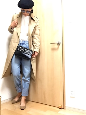 「DEVICE（デバイス）のアイテム（帽子）」を使った、miyumamaさん（レディース・167cm）の春コーディネート