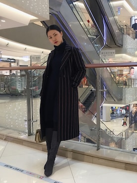 「Mo&Co.（モーアンドコー）のアイテム（ワンピース/ドレス）」を使った、zsdfyさん（レディース・159cm）の冬コーディネート