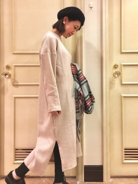 「Te chichi TERRASSE（テチチテラス）のアイテム（その他シューズ）」を使った、megさん（レディース・159cm）の冬コーディネート