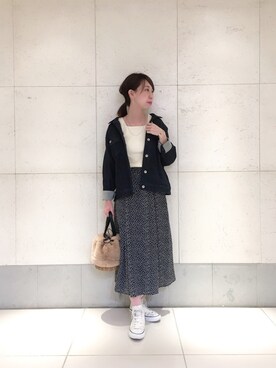 「Te chichi（テチチ）のアイテム（デニムジャケット）」を使った、megさん（レディース・159cm）の夏コーディネート
