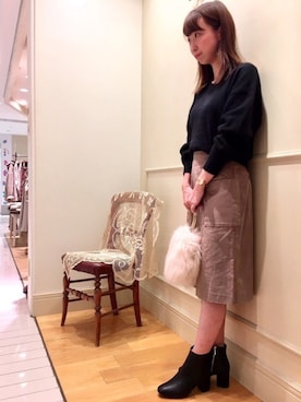 「アンゴラ」｜megさん（レディース・159cm）の秋コーディネート