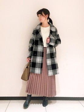 「ドルマン」｜「アイテム（その他アウター）」を使った、megさん（レディース・159cm）の秋コーディネート