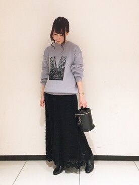 「Te chichi CLASSIC（テチチクラシック）のアイテム（ニット/セーター）」を使った、megさん（レディース・159cm）の冬コーディネート