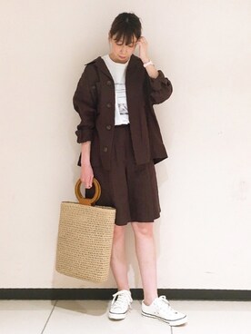 「Te chichi CLASSIC（テチチクラシック）のアイテム（その他アウター）」を使った、megさん（レディース・159cm）の春コーディネート