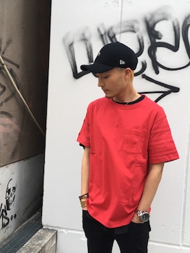 「スター」｜「アイテム（帽子）」を使った、YOSHI☆LAWさん（メンズ・173cm）の夏コーディネート