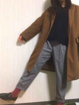 「RETRO GIRL（レトロガール）のアイテム（チェスターコート）」を使った、sdさん（レディース・153cm）の春コーディネート