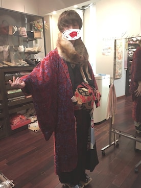 「帯」｜明治さん（メンズ・170cm）の冬コーディネート