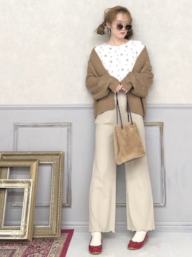 「archives e'pice（アルシーヴエピス）のアイテム（パンツ）」を使った、EPIMI ÉPIMMYさん（レディース・163cm）の秋コーディネート