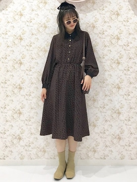 「archives e'pice（アルシーヴエピス）のアイテム（ワンピース/ドレス）」を使った、EPIMI ÉPIMMYさん（レディース・163cm）の秋コーディネート