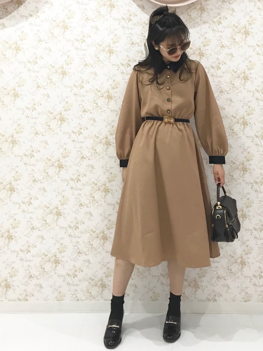 「秋冬コーデ、ブラウンコーデ、ワンピース、プチプラ」｜「instagramのinstagram（その他、その他）」を使った、EPIMI ÉPIMMYさん（レディース・163cm）の秋コーディネートの1枚目の写真