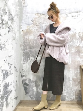 「archives e'pice（アルシーヴエピス）のアイテム（その他アウター）」を使った、EPIMI ÉPIMMYさん（レディース・163cm）の秋コーディネート