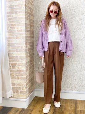 「archives e'pice（アルシーヴエピス）のアイテム（パンツ）」を使った、EPIMI ÉPIMMYさん（レディース・163cm）の冬コーディネート