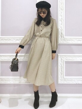 「archives e'pice（アルシーヴエピス）のアイテム（ワンピース/ドレス）」を使った、EPIMI ÉPIMMYさん（レディース・163cm）の冬コーディネート
