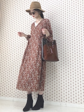 「archives e'pice（アルシーヴエピス）のアイテム（ワンピース/ドレス）」を使った、EPIMI ÉPIMMYさん（レディース・163cm）の冬コーディネート