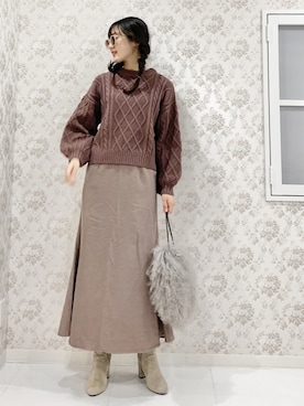「archives e'pice（アルシーヴエピス）のアイテム」を使った、EPIMI ÉPIMMYさん（レディース・163cm）の冬コーディネート