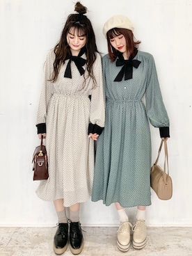 「archives e'pice（アルシーヴエピス）のアイテム（ワンピース/ドレス）」を使った、EPIMI ÉPIMMYさん（レディース・163cm）の冬コーディネート