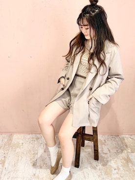 「archives e'pice（アルシーヴエピス）のアイテム（ジャケット/アウター）」を使った、EPIMI ÉPIMMYさん（レディース・163cm）の春コーディネート