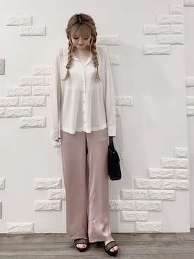 「シャツニット」｜EPIMI ÉPIMMYさん（レディース・158cm）の夏コーディネート