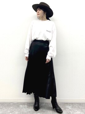 「archives（アルシーヴ）のアイテム（ブーツ）」を使った、EPIMI ÉPIMMYさん（レディース・156cm）の秋コーディネート