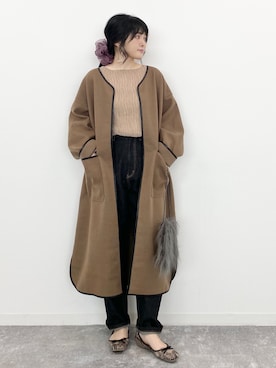 「シュシュ」｜「アイテム（ジャケット/アウター）」を使った、EPIMI ÉPIMMYさん（レディース・156cm）の冬コーディネート