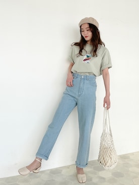 「archives（アルシーヴ）のアイテム（帽子）」を使った、EPIMI ÉPIMMYさん（レディース・163cm）の春コーディネート