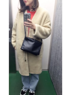 「CELINE」｜「アイテム（その他アウター）」を使った、m_e_gさん（レディース・165cm）の冬コーディネート