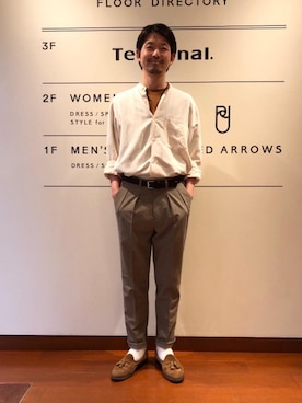 「Anderson's（アンダーソンズ）のアイテム」を使った、Daigoさん（メンズ・177cm）の夏コーディネート