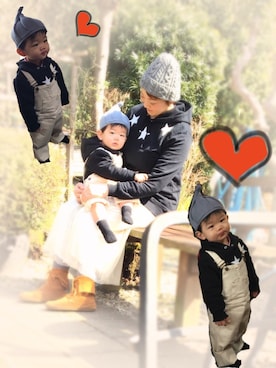 「HIGHLAND 2000（ハイランドトゥーサウザンド）のアイテム（ニットキャップ/ビーニー、グレー系）」を使った、mikiさん（レディース・169cm）の冬コーディネート