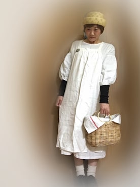 「kaorinomori（カオリノモリ）のアイテム（ハット、ベージュ系）」を使った、mikiさん（レディース・169cm）の春コーディネート