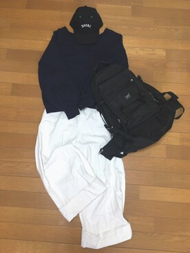 「Lee（リー）のアイテム（バックパック/リュック）」を使った、Yさん（レディース・158cm）の冬コーディネート