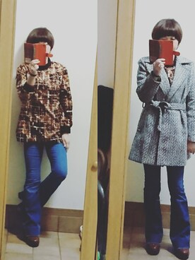 「M.deux（エムドゥ）のアイテム（その他アウター）」を使った、nyamu94さん（レディース・153cm）の冬コーディネート
