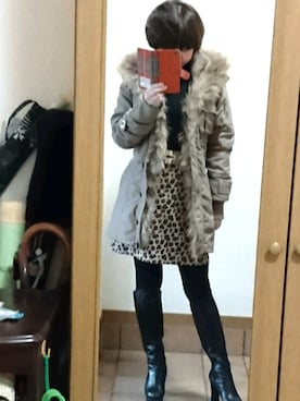 「M.deux（エムドゥ）のアイテム（モッズコート）」を使った、nyamu94さん（レディース・153cm）の冬コーディネート