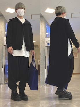 「Yohji Yamamoto（ヨウジヤマモト）のアイテム（ブルゾン）」を使った、りょーたさん（メンズ・168cm）の秋コーディネート
