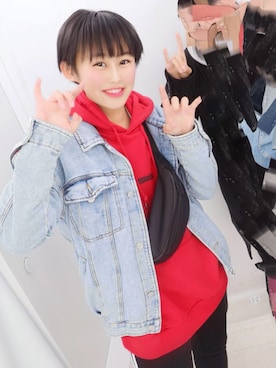 「ストリート系」｜「アイテム（デニムジャケット）」を使った、takaさん（レディース・168cm）の秋コーディネート