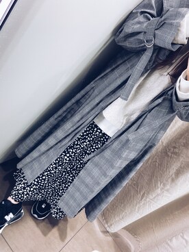 「ETRE TOKYO（エトレトウキョウ）のアイテム（トレンチコート）」を使った、nayumiさん（レディース・157cm）の冬コーディネート