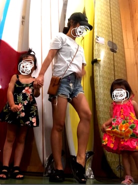 「サーフィン」｜「アイテム（帽子）」を使った、HAKOさん（レディース・158cm）の夏コーディネート