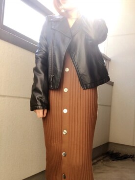 「stradivarius（ストラディバリウス）のアイテム（アクセサリー）」を使った、Likoさん（レディース・152cm）の冬コーディネート