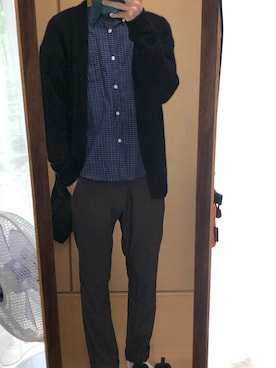 「417 EDIFICE（フォーワンセブンエディフィス）のアイテム（スラックス）」を使った、retannさん（メンズ・170cm）の春コーディネート