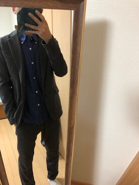 「417 EDIFICE（フォーワンセブンエディフィス）のアイテム（スラックス）」を使った、retannさん（メンズ・170cm）の秋コーディネート