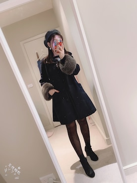 「SNIDEL（スナイデル）のアイテム（ダッフルコート）」を使った、Carolさん（レディース・160cm）の秋コーディネート