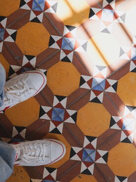 「PONY（ポニー）のアイテム」を使った、Mitchell Wangさん（メンズ・173cm）の夏コーディネート