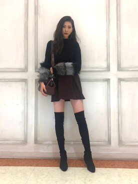 「アイテム（ブーティ）」を使った、りなさん（レディース・168cm・10代）の秋コーディネート