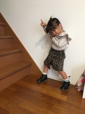 「アイテム（スカート）」を使った、♡non♡さん（キッズ・90cm）の秋コーディネート