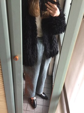 「TOGA PULLA（トーガ　プルラ）のアイテム（その他アウター）」を使った、ma____さん（レディース・157cm）の冬コーディネート