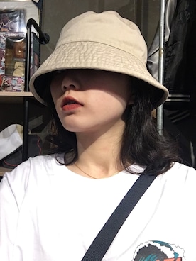 「アイテム（ボディバッグ/ウエストポーチ、ブルー系）」を使った、songさん（レディース・159cm）の夏コーディネート