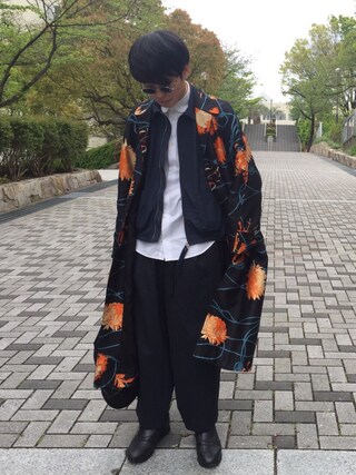 DRIES VAN NOTEN チェスターコート ブラウン DRIES VAN NOTENのチェスターコートを使った人気ファッション