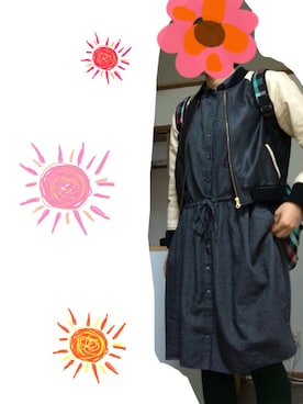 「AS KNOW AS plus（アズノゥアズプラス）のアイテム（スタジャン）」を使った、けろっぴさん（レディース・163cm）の秋コーディネート