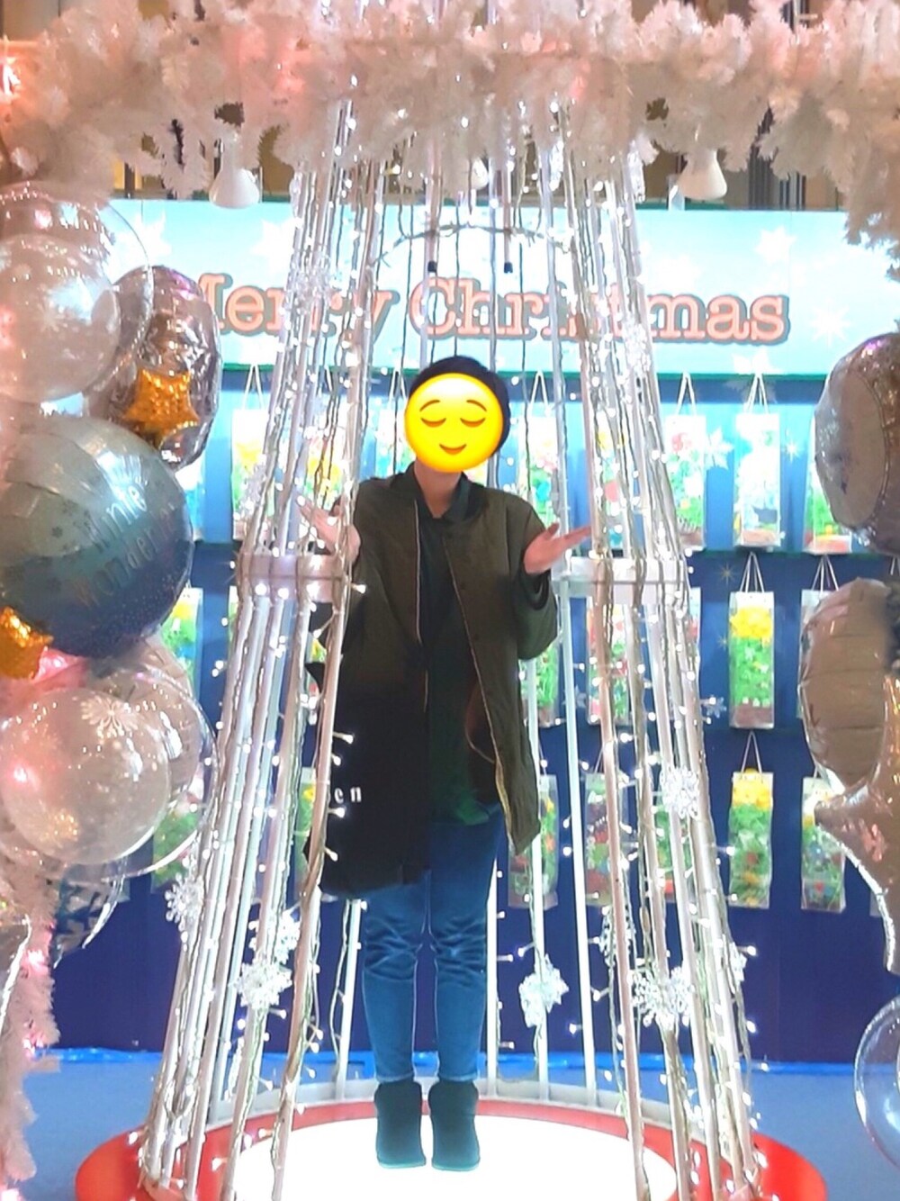 「裏ボア、冬、シンプルコーデ、大人カジュアル、プチプラ、パンツスタイル、ムートンブーツ、お洒落さんとつながりたい」｜「Samansa Mos2 blueのキルティングリバーシブルコート（その他アウター、グリーン系）」を使った、けろっぴさん（レディース・163cm）の冬コーディネートの1枚目の写真