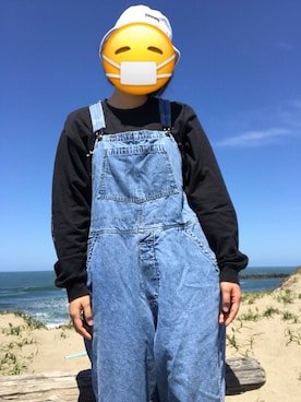 「Panamaboy（パナマボーイ）のアイテム（オールインワン・サロペット）」を使った、けろっぴさん（レディース・163cm）の春コーディネート